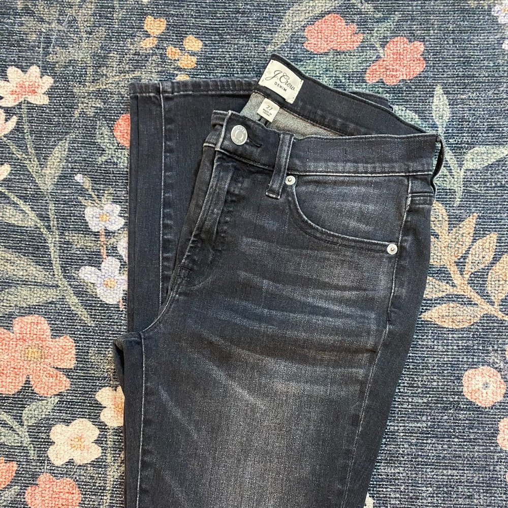 J Crew Toothpick Charcoal Wash Jeans Women’s, Size 27
